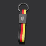 Audi Car Logo Metal Nylon Webbing Keyring