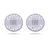 2pcs Fiat Logo Car Water Coasters 7-color LED Light Cup Mat Holder