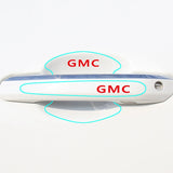8pcs GMC Car Door Handle Bowl Wrist Transparent Protector Anti-collision Decal