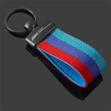 BMW M Power M3 M5 Nylon Webbing Car Keychain Pendant