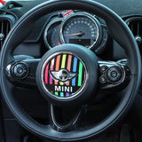 1pc Epoxy Car Steering Wheel Center Emblem Sticker Decoration for Mini Cooper Badge Interior Styling