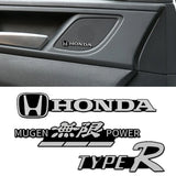 4pcs/set Honda Mugen Typer Metal Car Stereo Sticker Auto Audio Emblem Decal