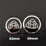 52mm 59mm 73mm Mercedes Benz Maybach Aluminium Alloy Car Steering Wheel Sticker Emblem Badge