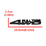 Jeep 4WD Full Time Metal Car Rear Sticker Decal Auto Body Fender Side Emblem Badge