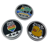 Jeep 4X4 Round Alloy Car Body Side Emblem Badge Rear Sticker Decal