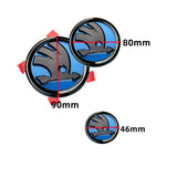 3pcs Skoda ABS Car Front Hood Emblem Rear Badge Sticker Steering Wheel Decal