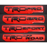 ABS Car Rear Trunk Fender Side TRD Pro Bro Sport Off Road Badge Sticker for Camry Corolla Yaris Hilux Highlander Aqua Rav4