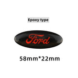 58x22mm Ford Epoxy Aluminum Car Steering Wheel Emblem Sticker Decal