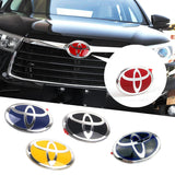 Front Emblem Rear Trunk Badge Steering Wheel Center Sticker for Toyota