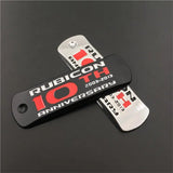 Jeep Rubicon 10th Anniversary Metal Car Body Side Sticker Trunk Emblem Badge