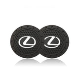 2pcs/set Lexus Logo PVC Waterproof Car Water Coaster