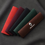 2pcs 21x6cm Renault Logo Suede Car Seat Safety Belt Pads Shoulder Protection Cover
