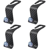 Volkswagen VW Carbon Fiber Car Seat Back Hooks Storage Holders