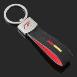 Volkswagen VW R Logo Suede Car Keychain Pendant Key Chain Holder