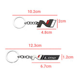 Hyundai N Line Metal Car Key Rings Keychain Pendant
