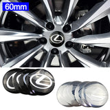 4pcs/set 60mm Lexus Car Wheel Center Hub Cap Sticker Decal