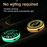 2pcs Chevrolet Logo Car Water Coasters 7-color LED Light Cup Mat Holder