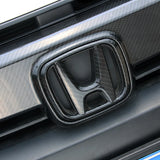 ABS Carbon Fiber Front Grille for Honda Car Rear Trunk Steering Wheel Emblem Sticker Accessories