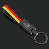 Audi Logo Nylon Webbing Metal Car Keychain