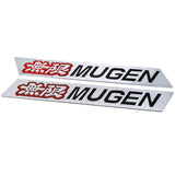 Alloy Car Rear Trunk Emblem Fender Side Badge Sticker for Mugen Logo Jazz Pilot Civic Accord City FIT CRV HRV Crosstour Odyssey