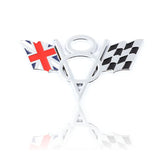 Chevrolet V8 Flag Metal Car Rear Sticker Decal Auto Trunk Emblem Badge