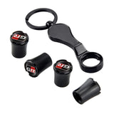 4pcs/set Toyota GR Logo Car Air Valve Stem Caps Auto Tyre Valve Covers with Wrench