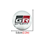 4pcs/set 56mm Toyota GR Sport Logo Car Wheel Center Hub Cap Sticker Decal