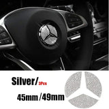 45/49mm Mercedes Benz Diamond Car Steering Wheel Sticker