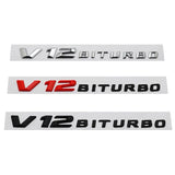 Mercedes Benz V12 BITURBO Logo ABS Car Sticker