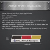 Volkswagen VW Logo Aluminum Alloy Car Body Sticker Nameplate Rear Emblem Badge Decal
