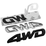 Car Styling 3D 4WD Metal Zinc Alloy RearTrunk Fender Adhesive Badge Body Tailgate Displaceme Emblem for RAV4 Accessories
