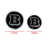 58/75mm Mercedes Benz Brabus Alloy Car Steering Wheel Emblem Cover Sticker