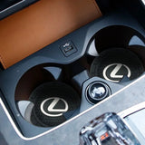 2pcs/set Lexus Logo PVC Waterproof Car Water Coaster