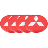 4pcs/set 56mm/60mm/65mm Mitsubishi Ralliart Car Wheel Center Hub Sticker Decal