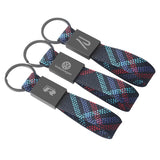 Volkswagen VW R Logo Oxford Webbing Car Keychain Pendant Key Chain Holder