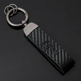 Audi RS Sline Leather Car Logo Keychain Metal Keyring Pendant