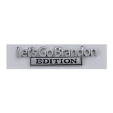 Jeep Let's Go Brandon Edition Metal Car Body Side Fender Sticker Decal Trunk Emblem Badge