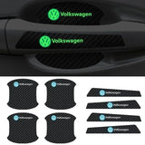 Volkswagen VW Luminous Carbon Fiber Car Door Bowl Handle Anti-collision Protective Stickers Scratches Film