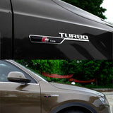 Audi Turbo Sline ABS Car Fender Emblem Sticker Badge Side Decals