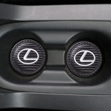 2pcs/set Lexus Carbon Fiber Car Water Coaster Non-slip Mat