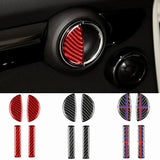 Carbon Fiber Car Inner Door Handle Cover Protective Stickers for Mini Cooper