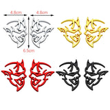 2pcs Dodge Hellcat Metal Car Rear Sticker Auto Body Emblem Decal