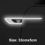 Audi Reflective Car Fender Emblem Sticker Badge Side Decals