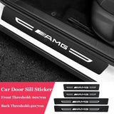 Mercedes Benz AMG Carbon Fiber Car Door Threshold Scratch Proof Sticker Decal