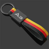 Audi A4L A6L A8L A3 A5 A7 Car Logo Metal Keychain Keyring Pendant