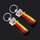 Audi Sline RS Car Logo Nylon Webbing Keychain Keyring