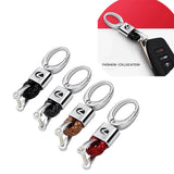 Lexus Logo PU Leather Braided Rope Car Keychain