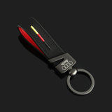 Audi Logo Suede Metal Car Keychain