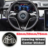 52mm 59mm 73mm Mercedes Benz Maybach Aluminium Alloy Car Steering Wheel Sticker Emblem Badge