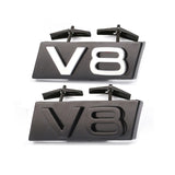 Audi V6 V8 Logo Metal Car Front Grille Emblem Badge Sticker